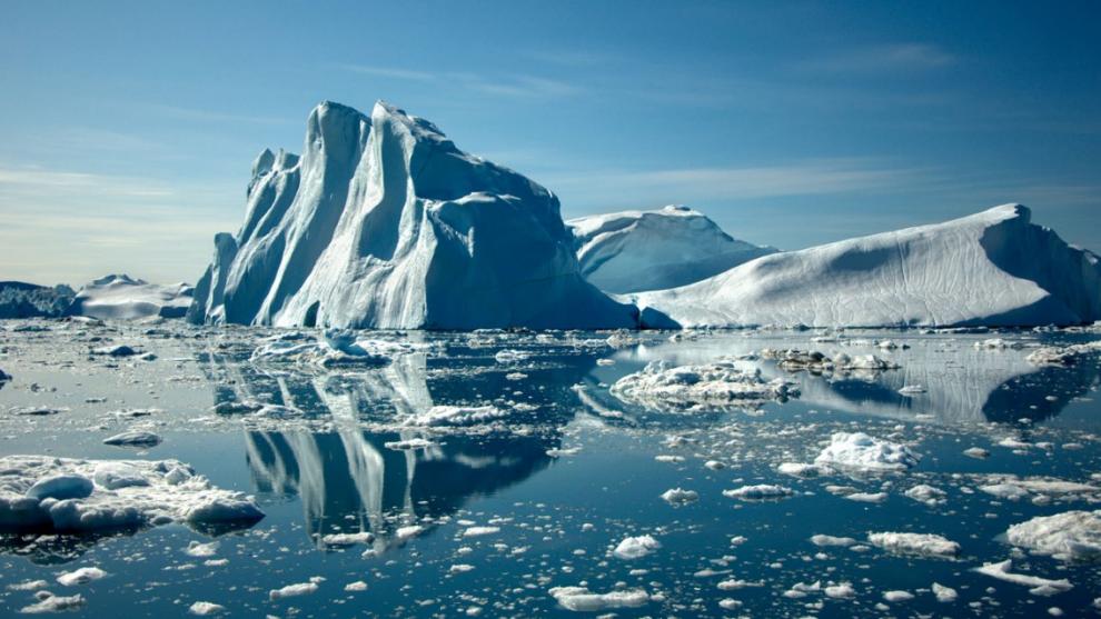Arctic ice in Greenland, shown above, is severely affected by climate change. Cornell Climate Engineering will model the effects of introducing aerosols into the stratosphere for reducing climate change impact.
